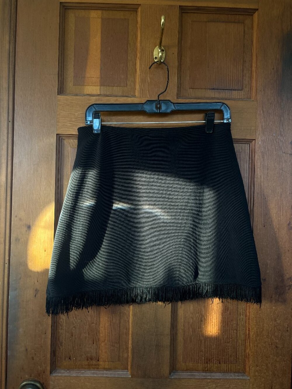 Black Miniskirt with Fringe